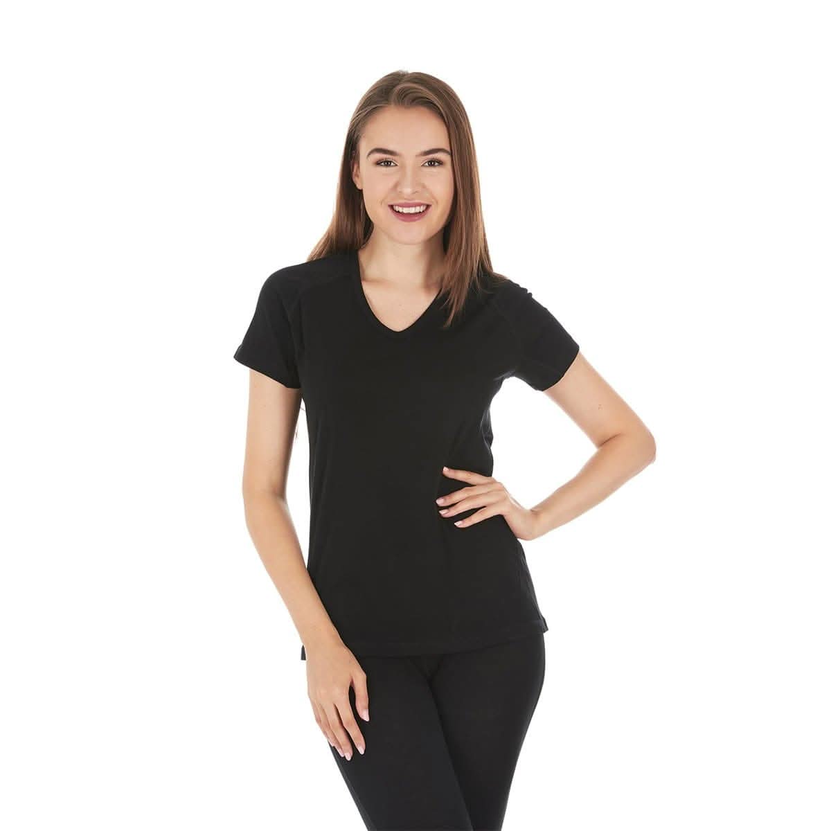 Microweight Women's Wool V-Neck T-Shirt - Woolverino