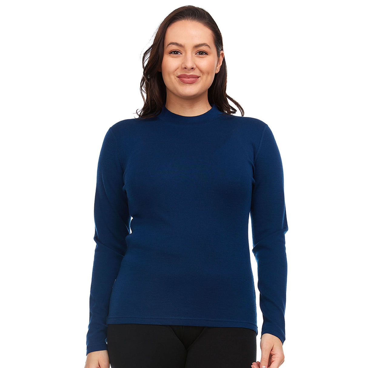 Women's Midweight Merino Wool Mock Neck | 100% Merino Wool