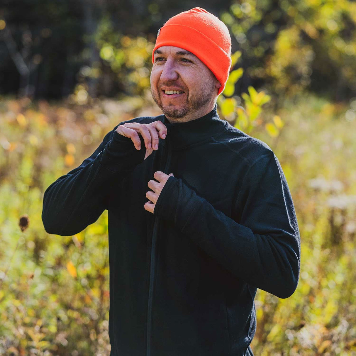 Heavyweight Men's Wool Full Zip Sweater - 100% Merino Wool