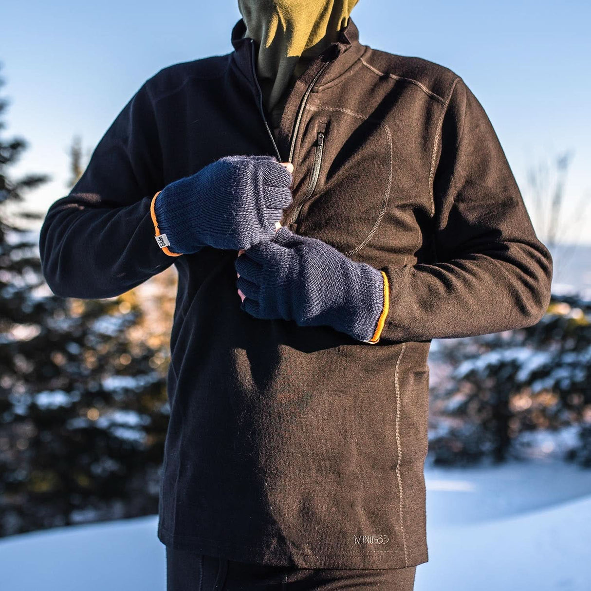 Heavyweight Men's Wool 1/4 Zip - 100% Merino Wool