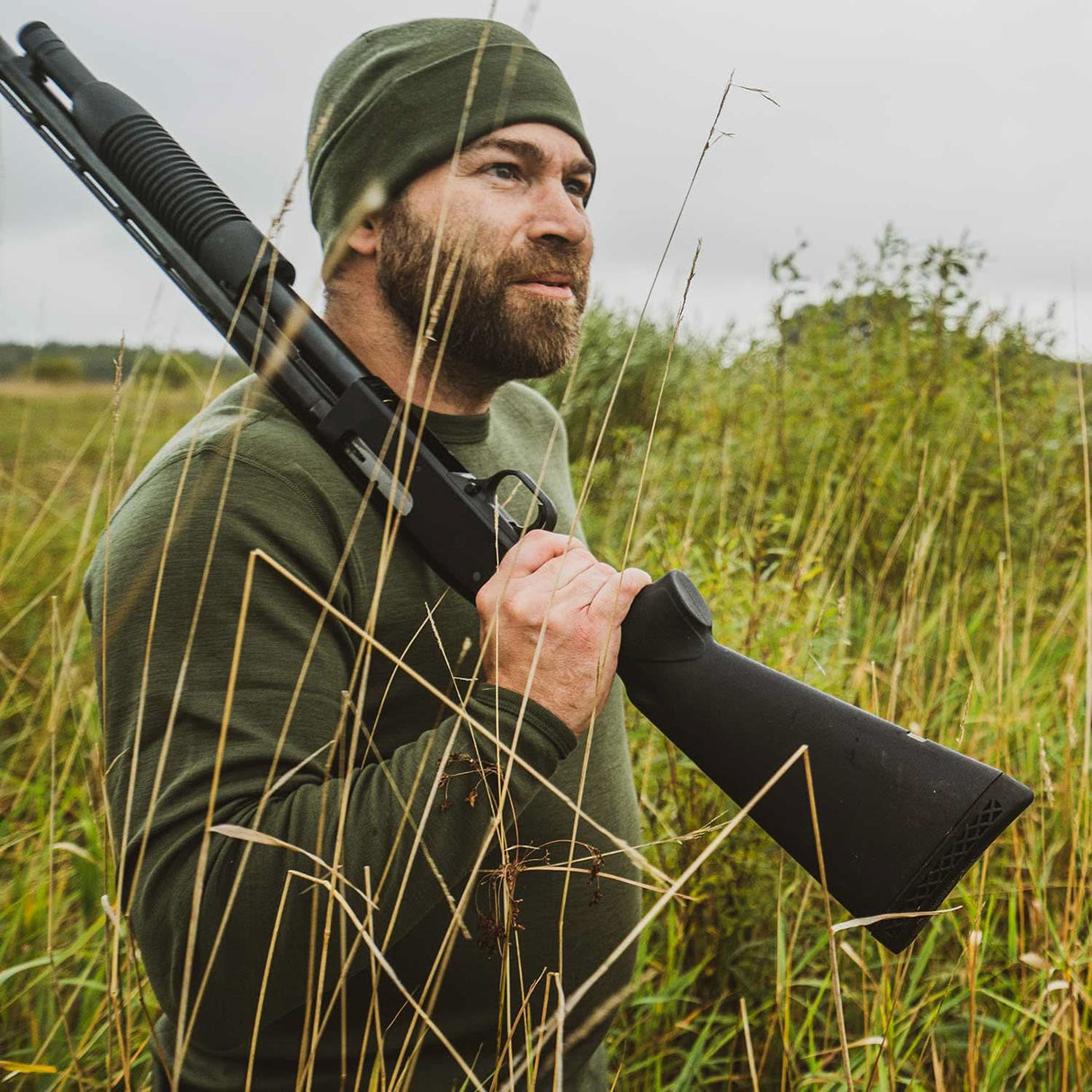 Men's Wool Thermal Top Midweight Base Layer - 100% Merino Wool