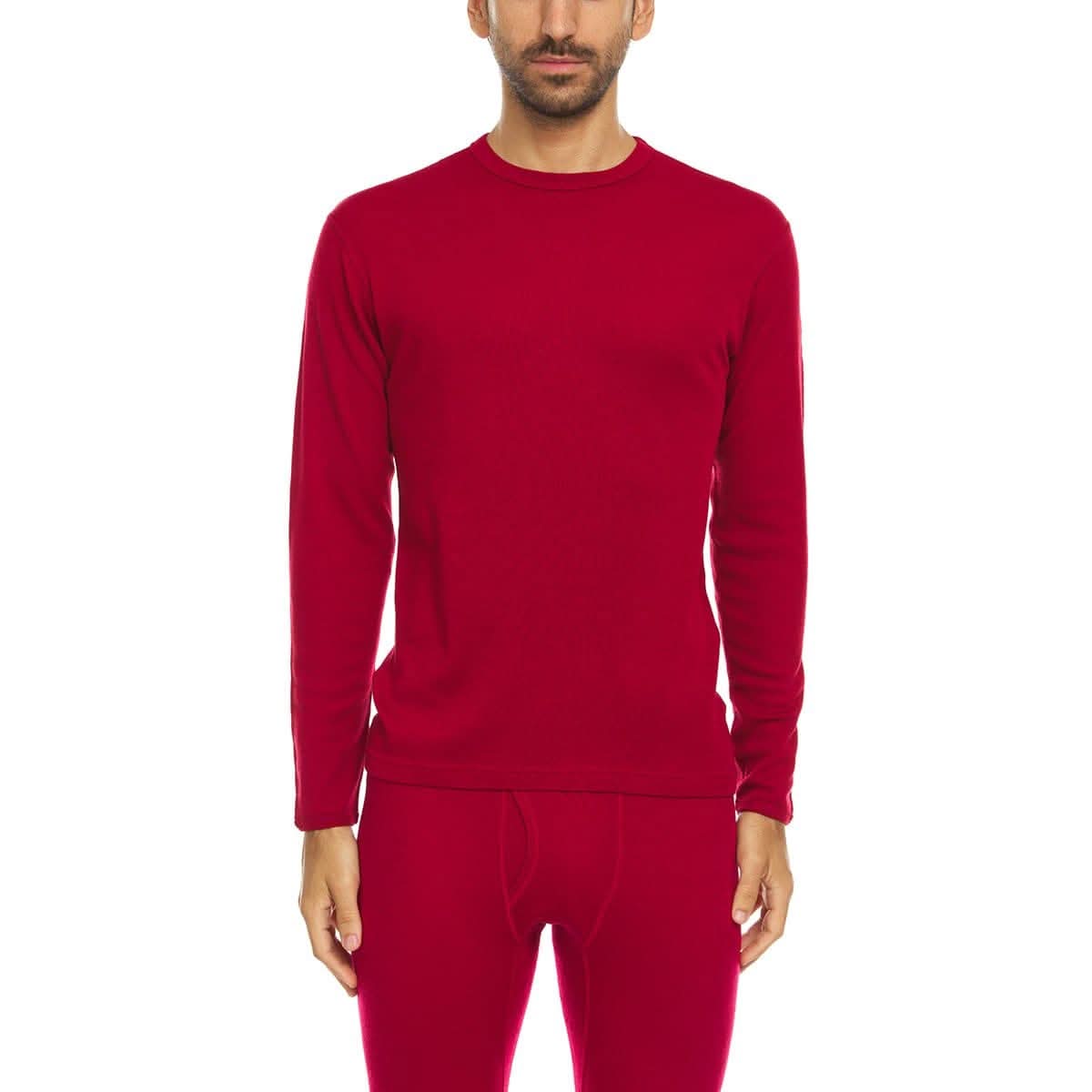 Men's Wool Thermal Top Midweight Base Layer - 100% Merino Wool