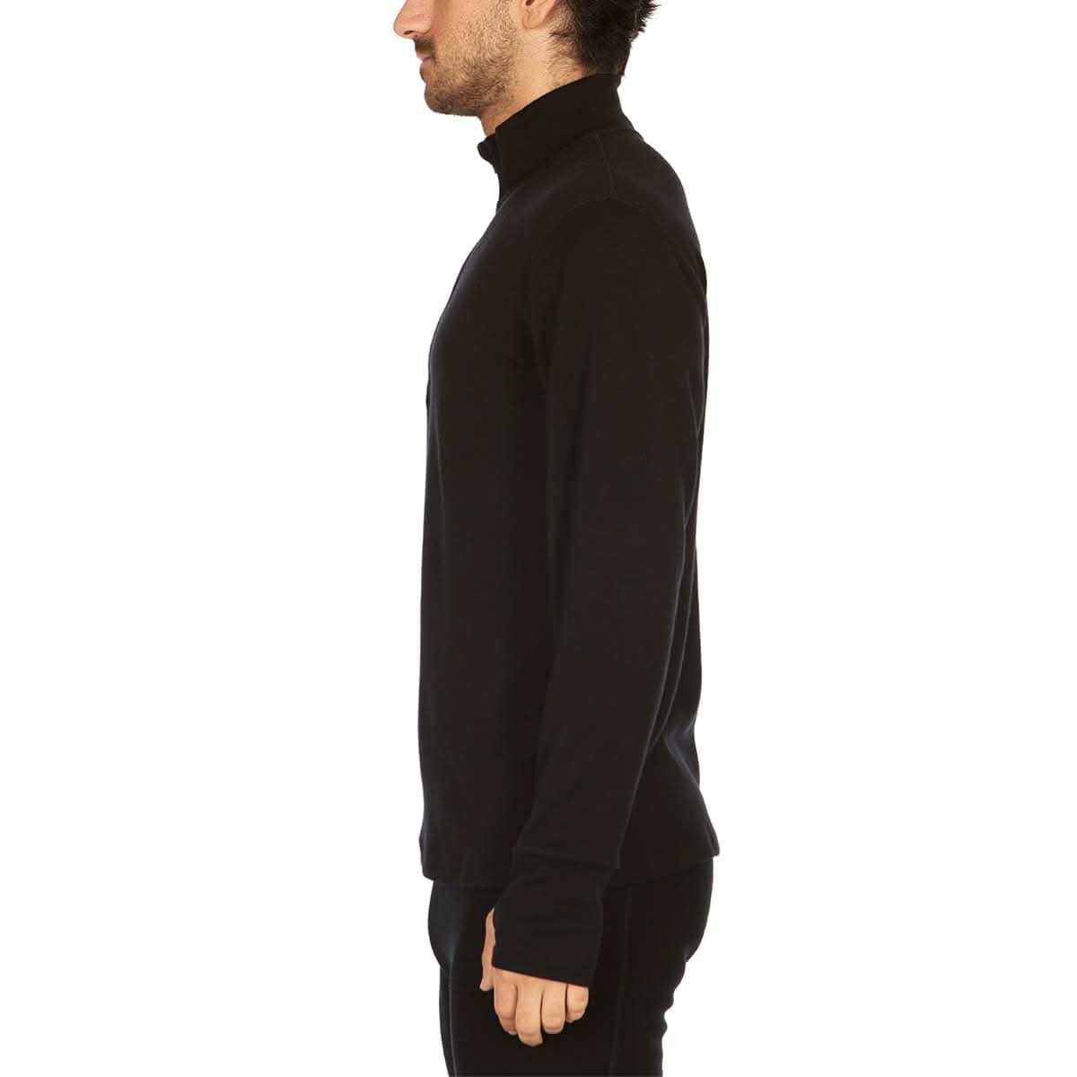 Heavyweight Men's Wool 1/4 Zip - 100% Merino Wool
