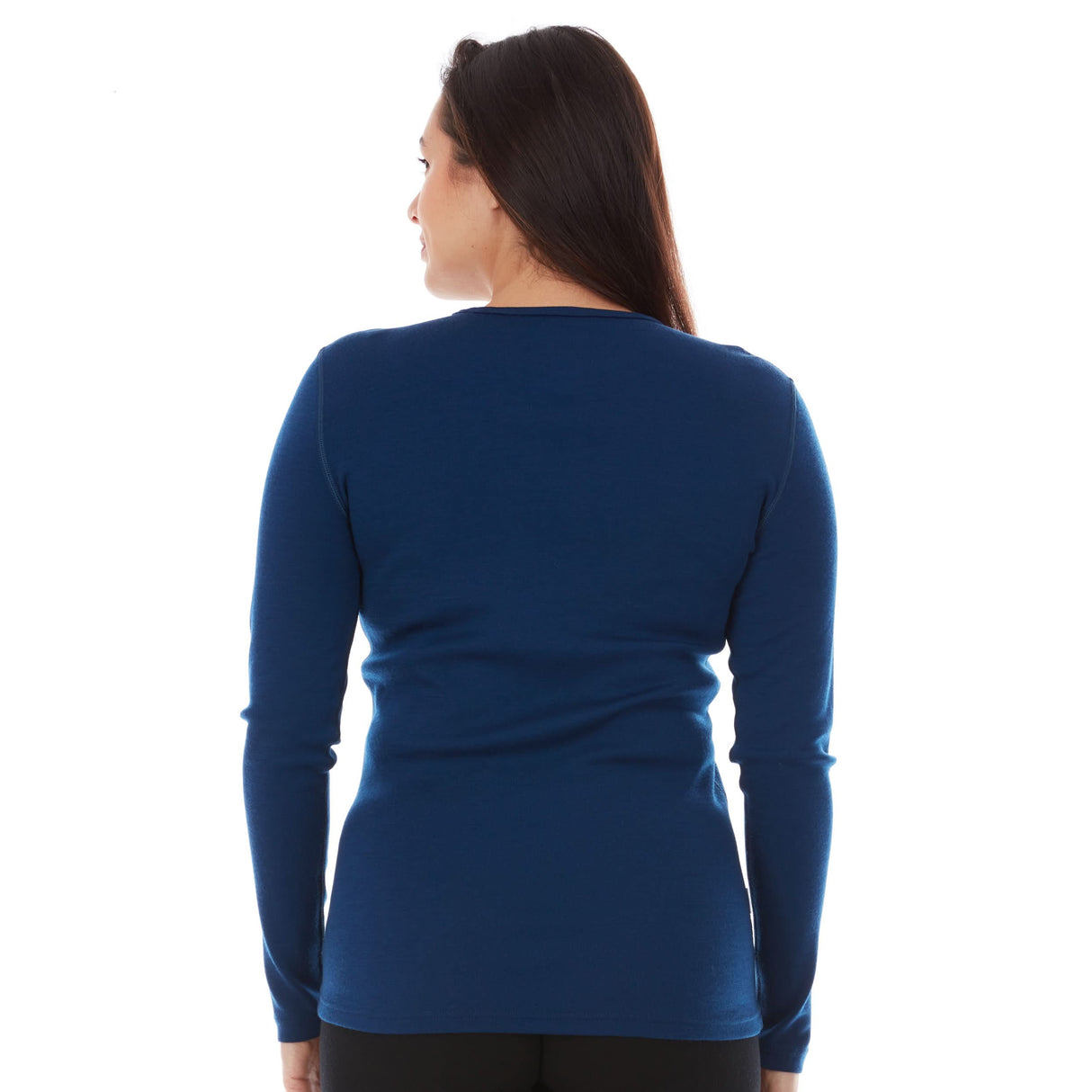Midweight Women's Wool Crew Top - 100% Merino Wool