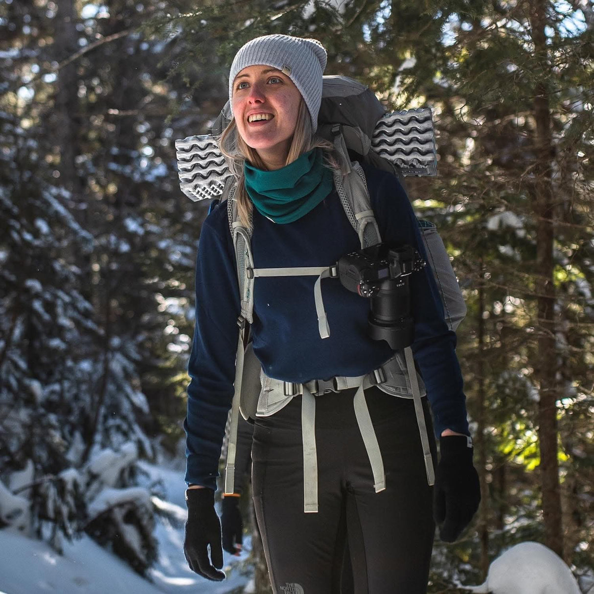 Midweight Women's Wool Crew Top - 100% Merino Wool