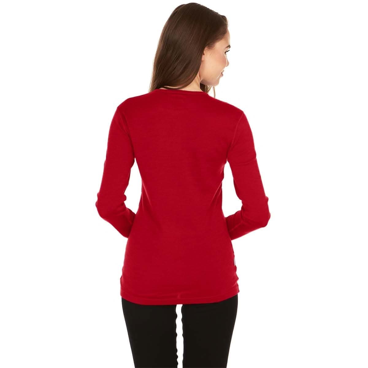 Midweight Women's Wool Crew Top - 100% Merino Wool