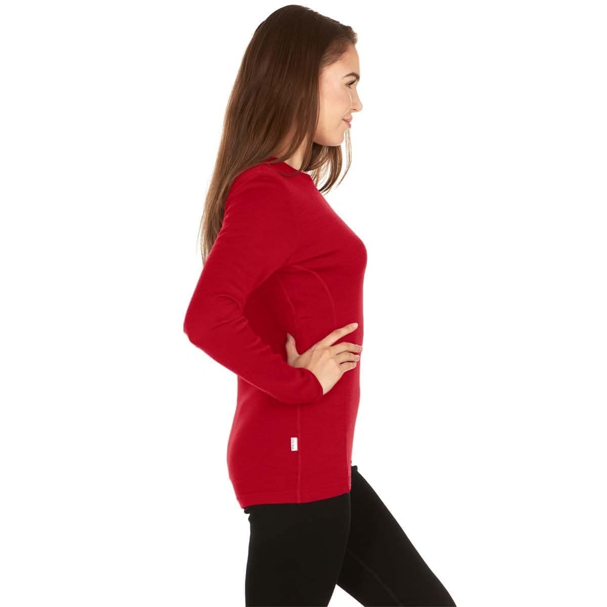 Midweight Women's Wool Crew Top - 100% Merino Wool