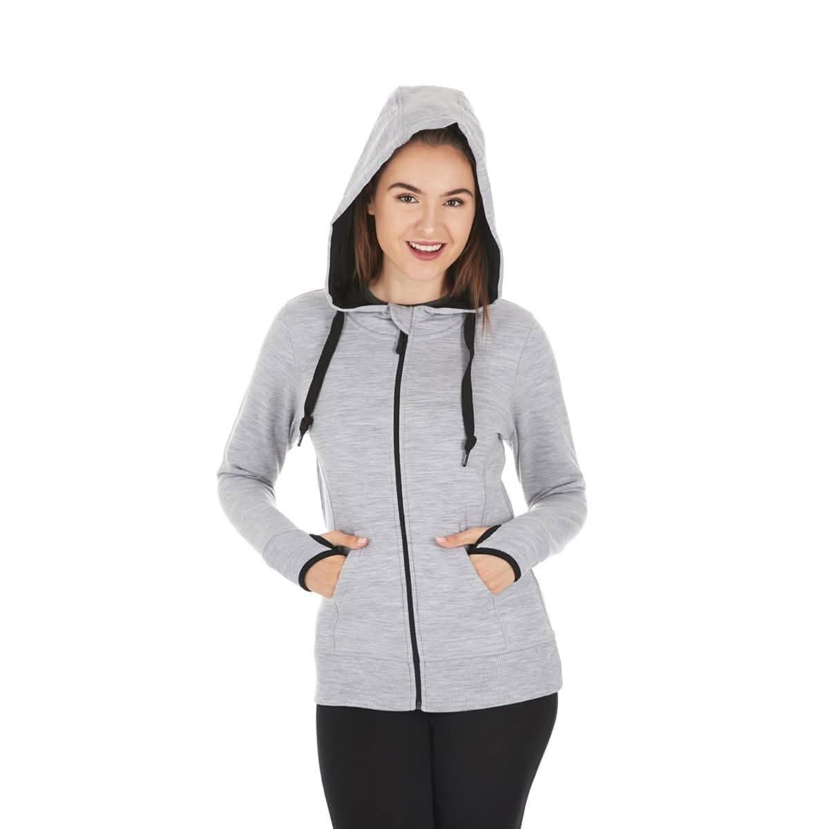 Women's Brushed Merino Wool Full-Zip Hoodie - Heavyweight