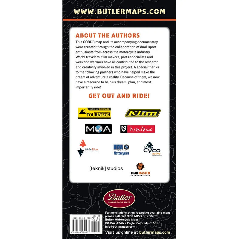 Butler Maps | Colorado Backcountry Discovery Route (COBDR) Map – Third Edition