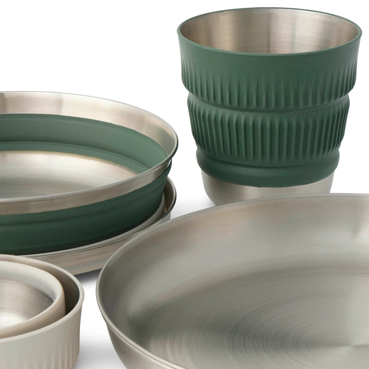 Sea to Summit | Detour Stainless Steel Collapsible Dinnerware Set - (6 Piece)