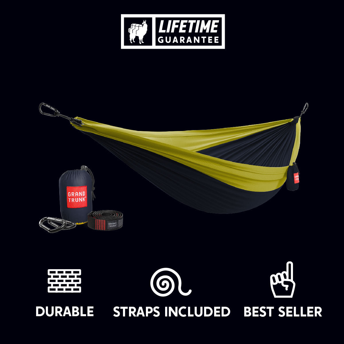 Double Deluxe Hammock w/Straps - Moto Camp Nerd - motorcycle camping