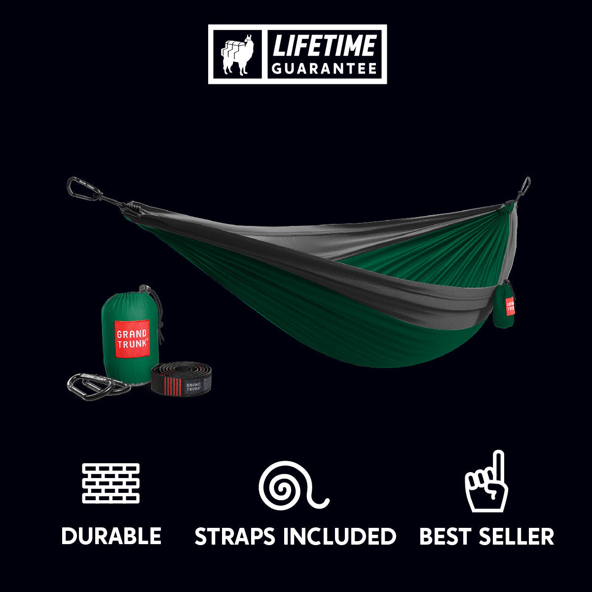 Double Deluxe Hammock w/Straps - Moto Camp Nerd - motorcycle camping