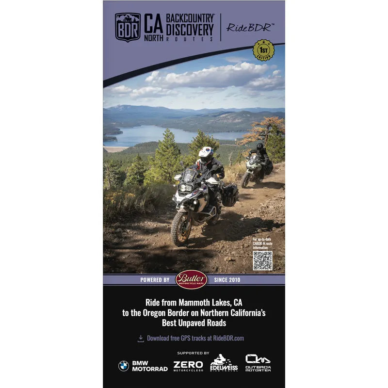 Butler Maps | California-North Backcountry Discovery Route Map – V1
