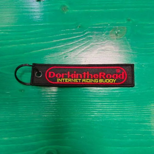 Dork in the Road Keytag - Moto Camp Nerd - motorcycle camping