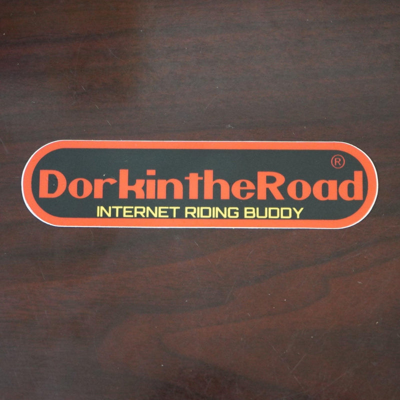 Dork in the Road Sticker - Moto Camp Nerd - motorcycle camping
