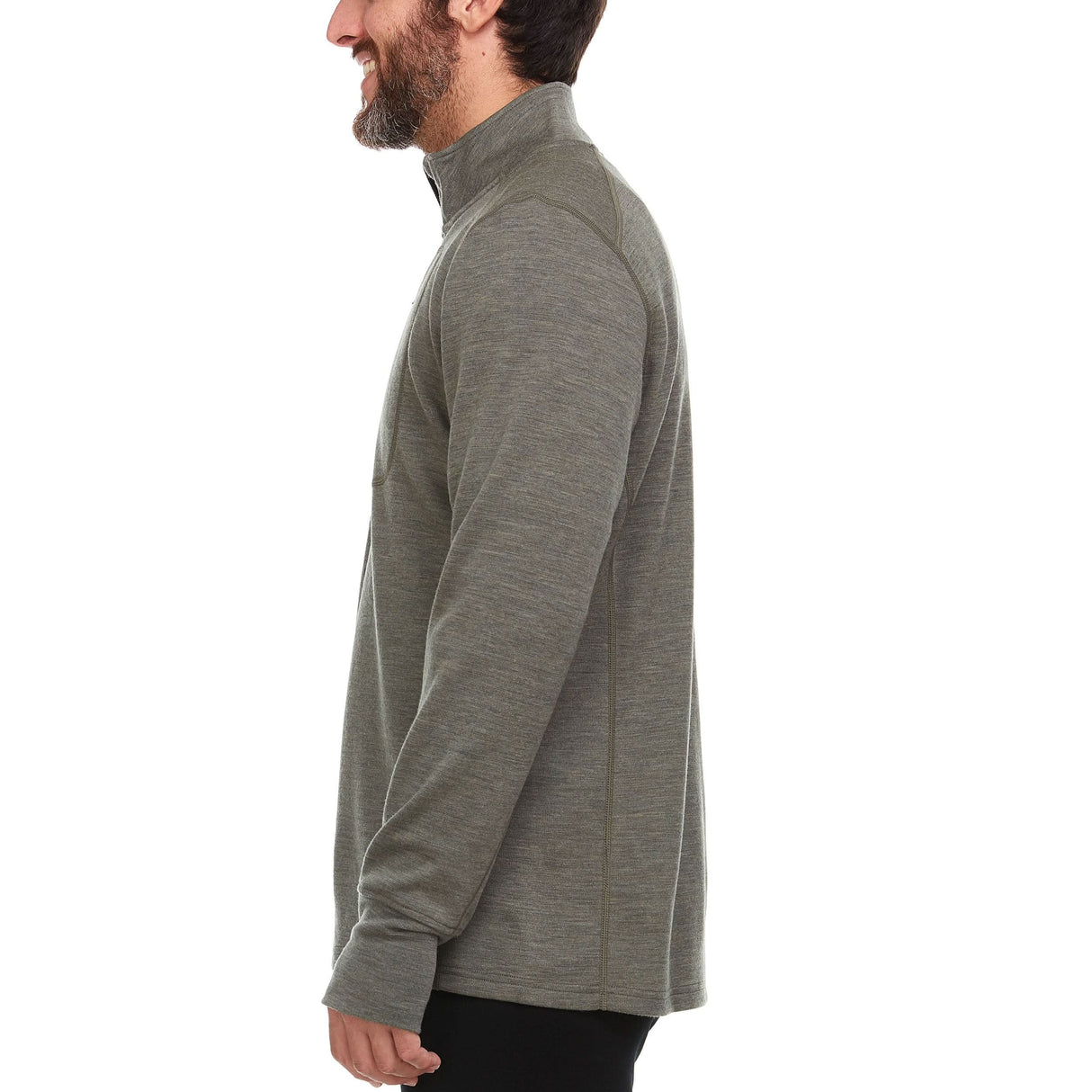 Heavyweight Men's Wool 1/4 Zip - 100% Merino Wool