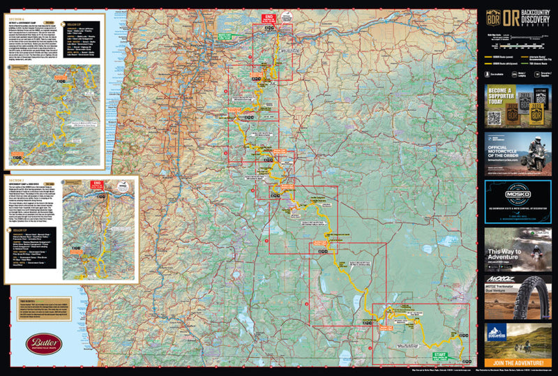 Butler Maps | Oregon Backcountry Discovery Route (ORBDR) Map