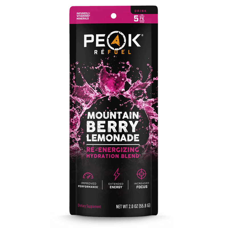 Peak Refuel | Mountain Berry Lemonade Re-Energizing Drink Sticks - Moto Camp Nerd - motorcycle camping