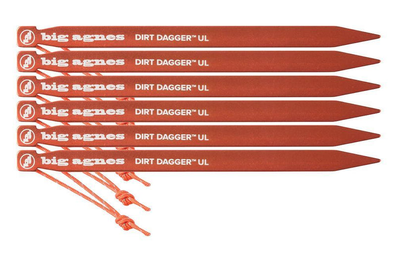 Big Agnes | Dirt Dagger™ UL Tent Stakes: Pack of 6 - Moto Camp Nerd - motorcycle camping