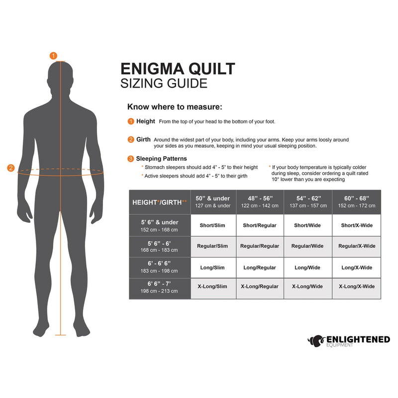 Enlightened Equipment | Enigma Down Quilt 20°F - Moto Camp Nerd - motorcycle camping