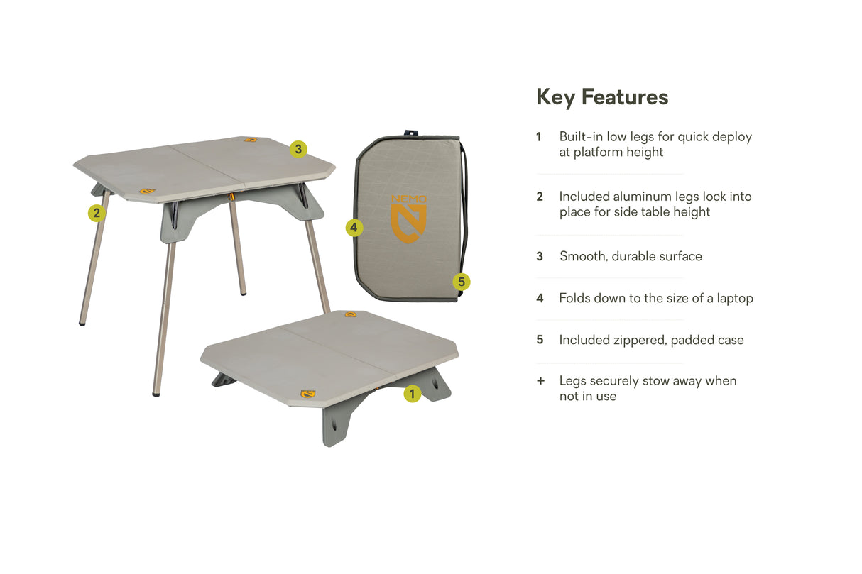 NEMO | Moonlander Dual-Height Camp Table