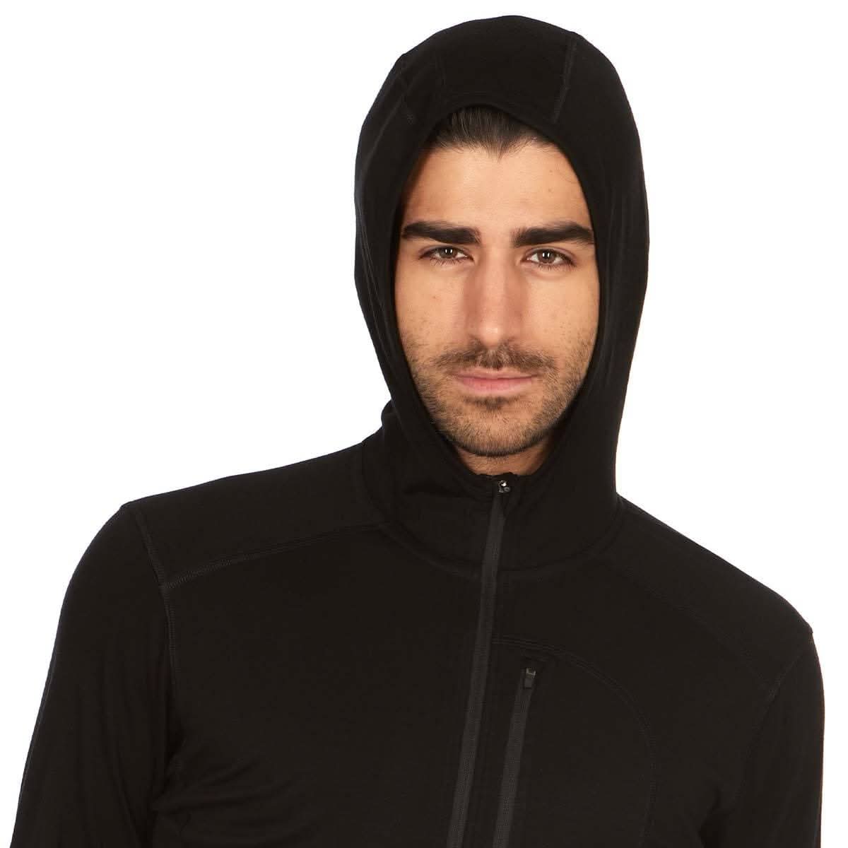 Men's Wool 1/4 Zip Merino Sun Hoodie - Microweight
