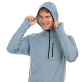 Men's Wool 1/4 Zip Merino Sun Hoodie - Microweight