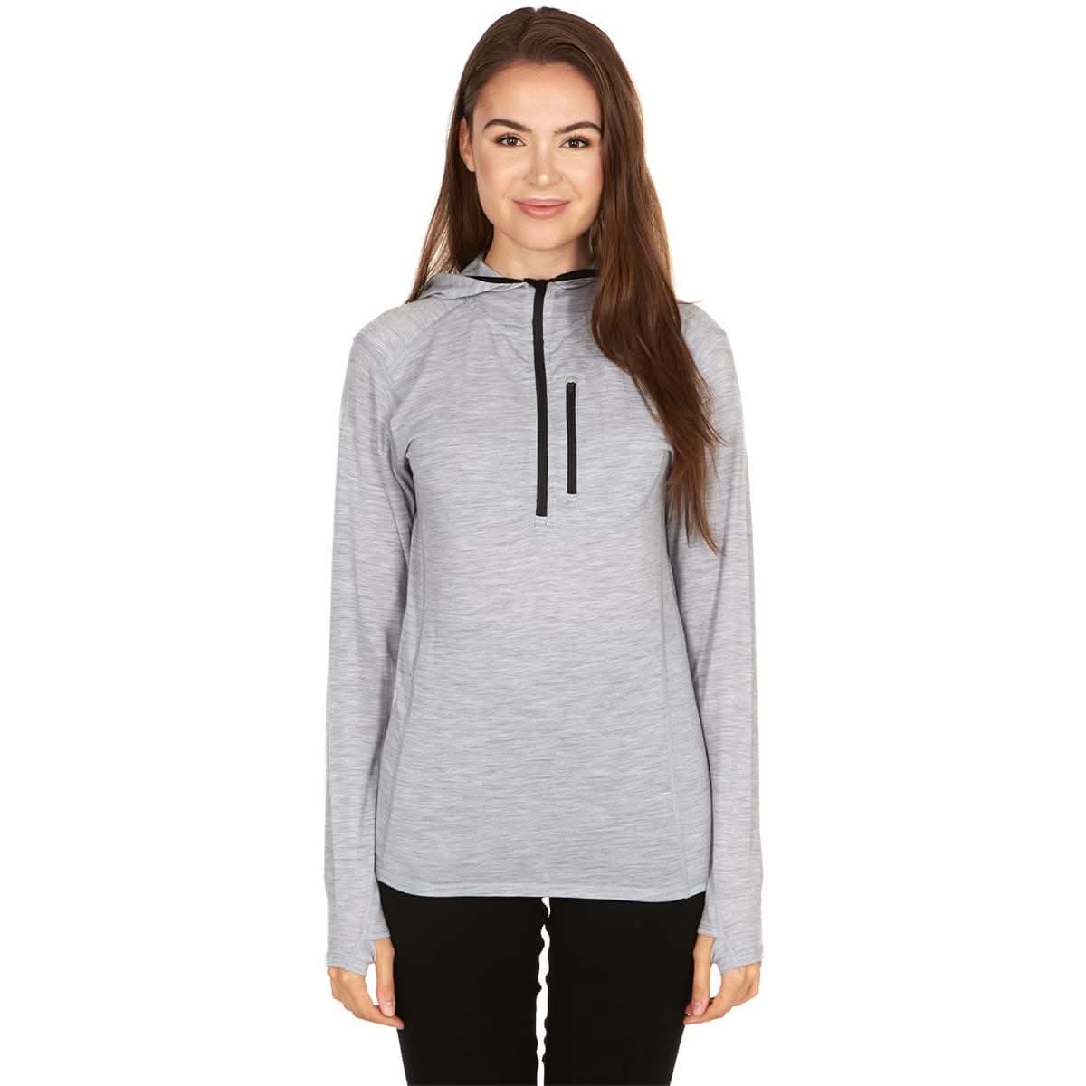 Women's 1/4 Zip Merino Sun Hoodie - Microweight