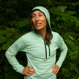 Women's 1/4 Zip Merino Sun Hoodie - Microweight