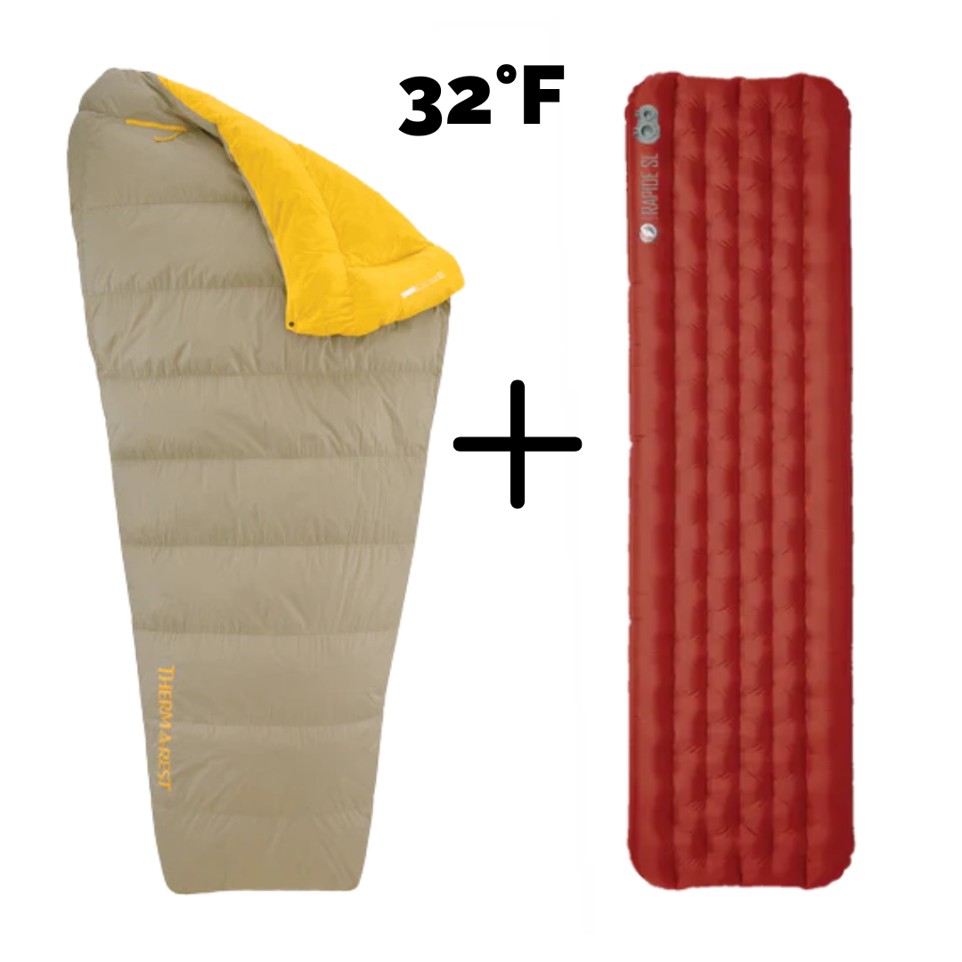 Corus Quilt + Rapide Pad Light Comfort 32°F