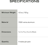 NEMO | Sweepstake™ Lightweight Tent Stakes