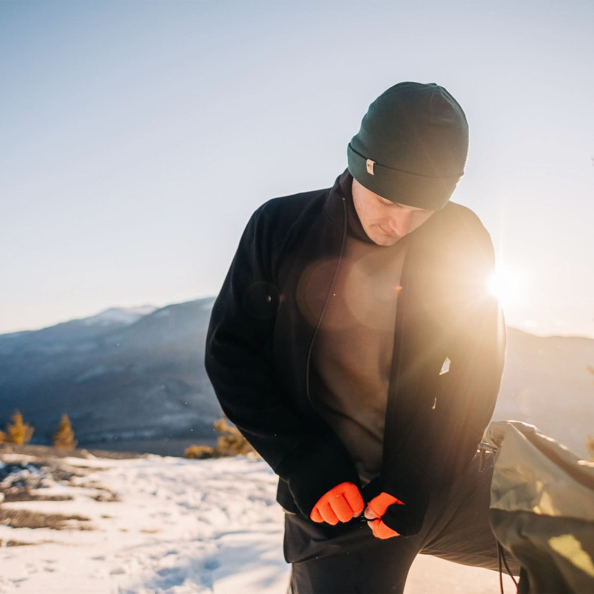 Heavyweight Men's Wool Full Zip Sweater - 100% Merino Wool