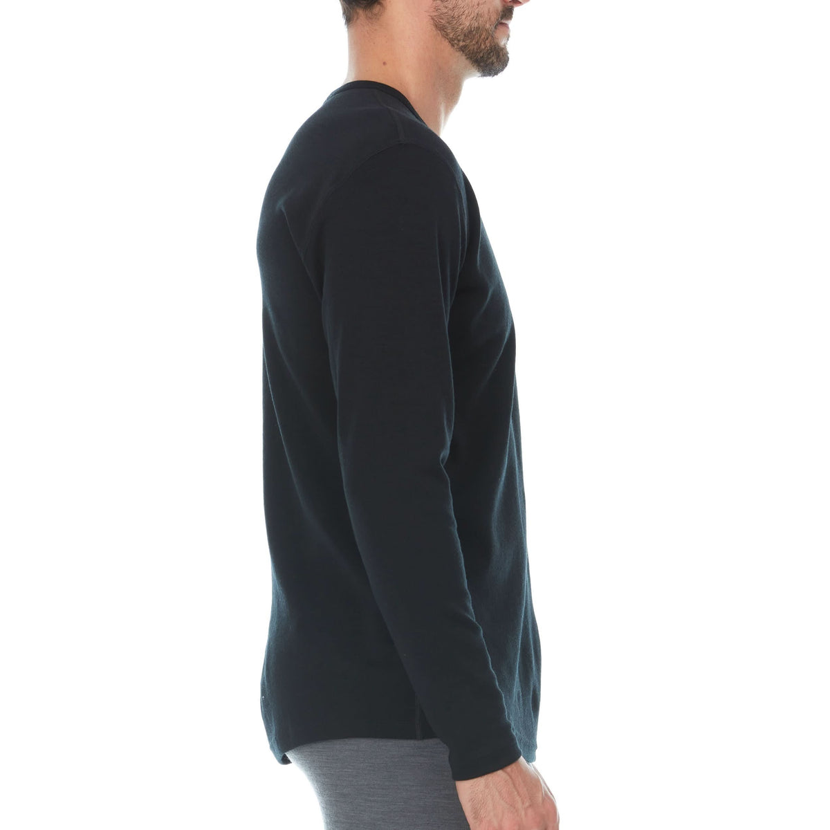 Men's Wool Thermal Top Midweight Base Layer - 100% Merino Wool