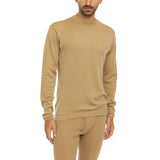 Men's Wool Thermal Top Midweight Base Layer - 100% Merino Wool