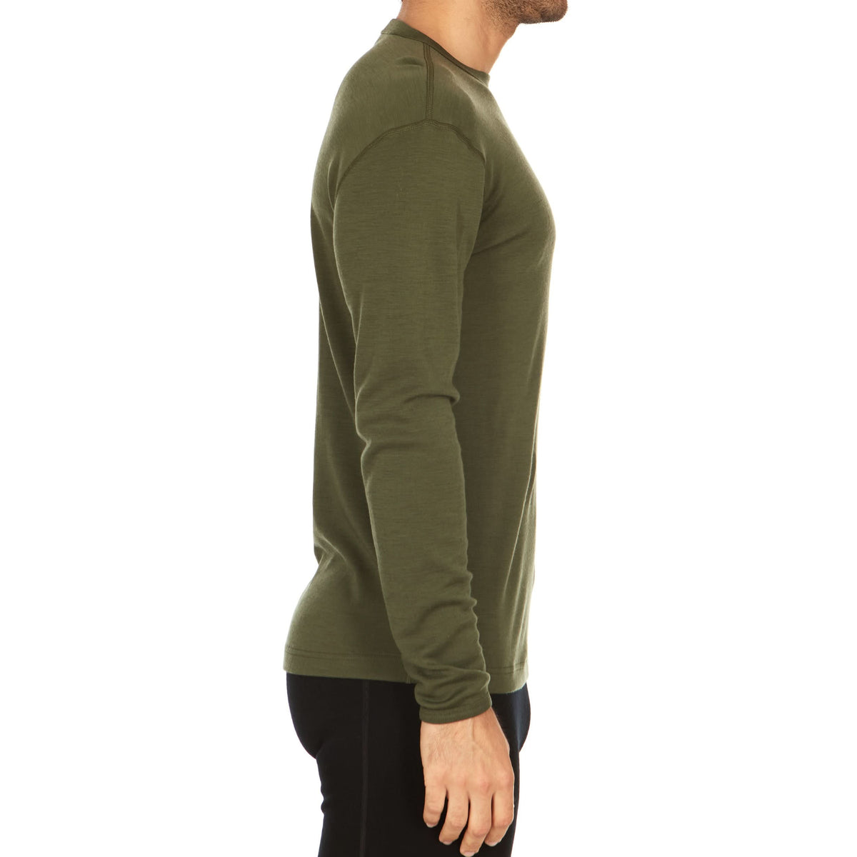 Men's Wool Thermal Top Midweight Base Layer - 100% Merino Wool