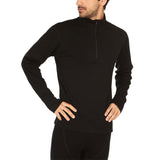 Heavyweight Men's Wool 1/4 Zip - 100% Merino Wool - Moto Camp Nerd - motorcycle camping