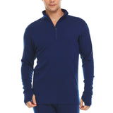Heavyweight Men's Wool 1/4 Zip - 100% Merino Wool - Moto Camp Nerd - motorcycle camping