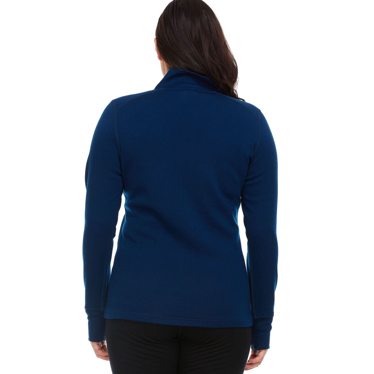 Women's Heavyweight Wool Full-Zip Sweater Top - 100% Merino Wool