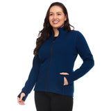 Women's Heavyweight Wool Full-Zip Sweater Top - 100% Merino Wool