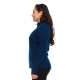 Women's Heavyweight Wool Full-Zip Sweater Top - 100% Merino Wool