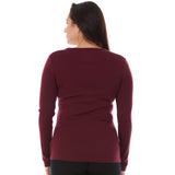 Midweight Women's Wool Crew Top -  100% Merino Wool