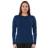 Midweight Women's Wool Crew Top -  100% Merino Wool