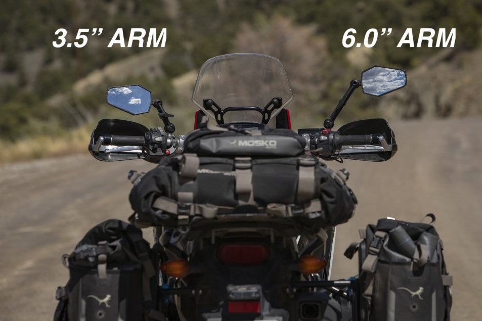 Doubletake Mirror | Adventure Motorcycle Mirror Kit – Moto Camp Nerd