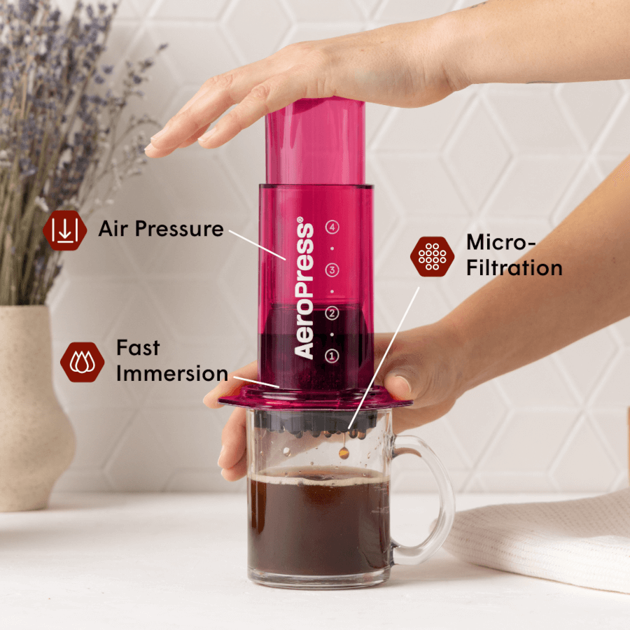 AeroPress Coffee Maker - Clear & Colors