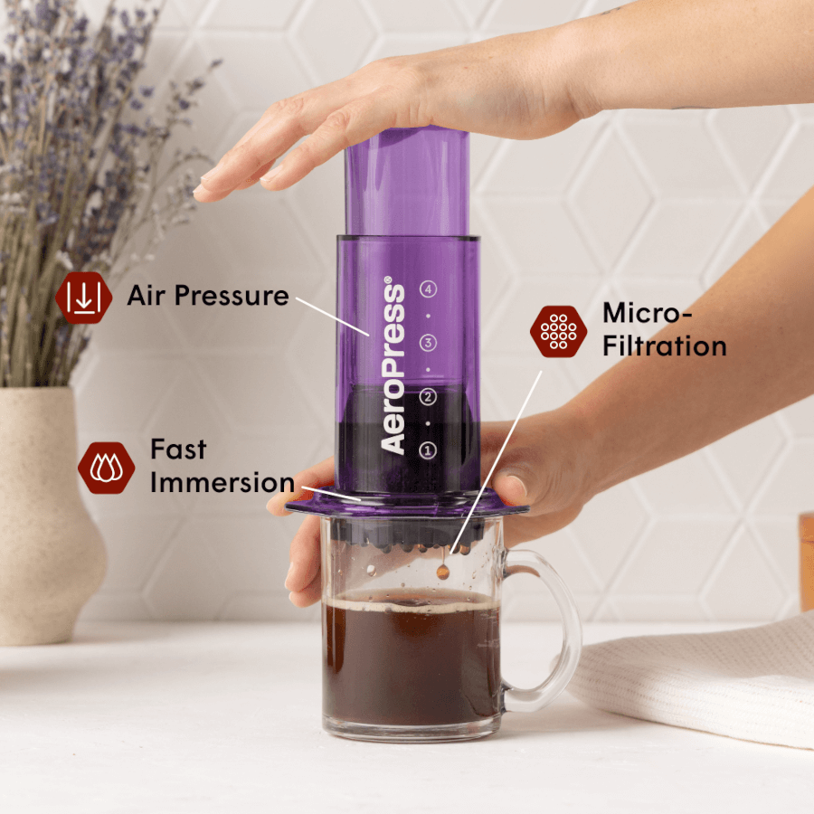 AeroPress Coffee Maker - Clear & Colors