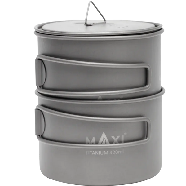 【即日発送】 Maxi | Nerd Camp Moto – Pot Dual 420-750 Titanium クッカー