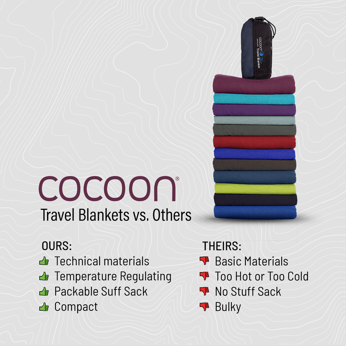 Travel Blanket Merino Wool / Silk Blend