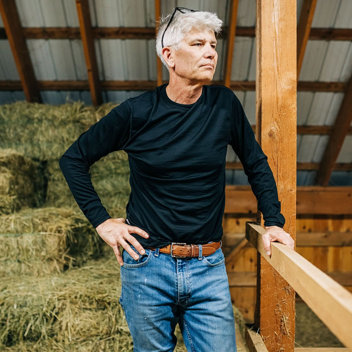 Lightweight Men's Wool Crew - 100% Merino Wool