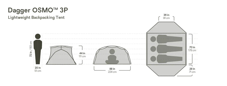 Nemo | Dagger OSMO™ 3P  Lightweight Backpacking Tent
