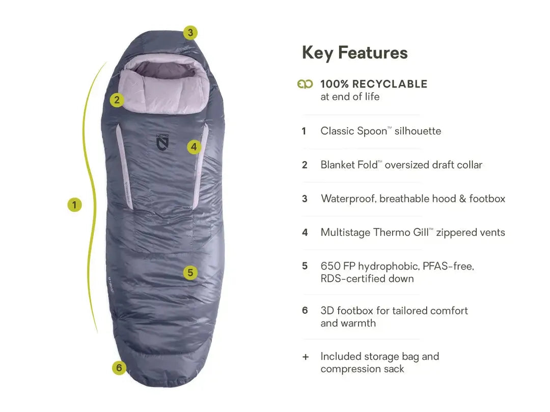 NEMO | Disco Women’s Endless Promise® Down Sleeping Bag 30˚F